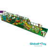 Proveedor de juegos infantiles interiores con tema de safari, columpios, área de trampolines