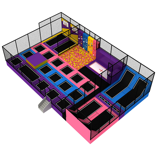 professional trampoline park plan for fitness and recreation facilities