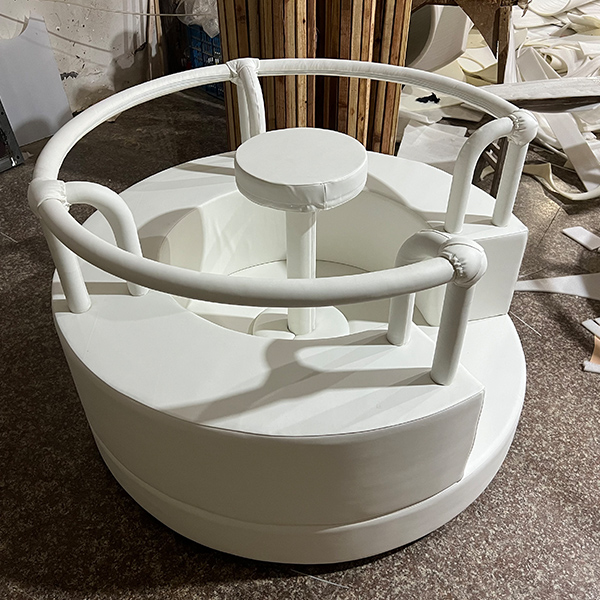 Beige White Indoor Soft Play Roundabout Toy