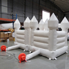 Mini gonflable Blanc Bounce House Compact Wedding Jumping Castle for Kids Backyard Birthday Events et Utilisation de la location en plein air