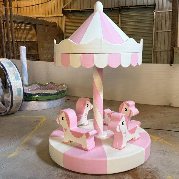Indoor soft merry go round horse ride for kids zone