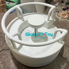 Indoor toddler spin toy with circular padded base for soft play zone installation