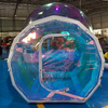 glowing inflatable tent with rainbow lighting effect