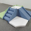 Multi-color indoor soft play slide set for kindergarten