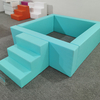 foam square ball pool with steps for toddler play