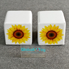 Jellyfish pattern soft play cubes front view