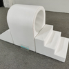 Pastel-soft-play-slide-en-klimings-frame-met-ball-pit
