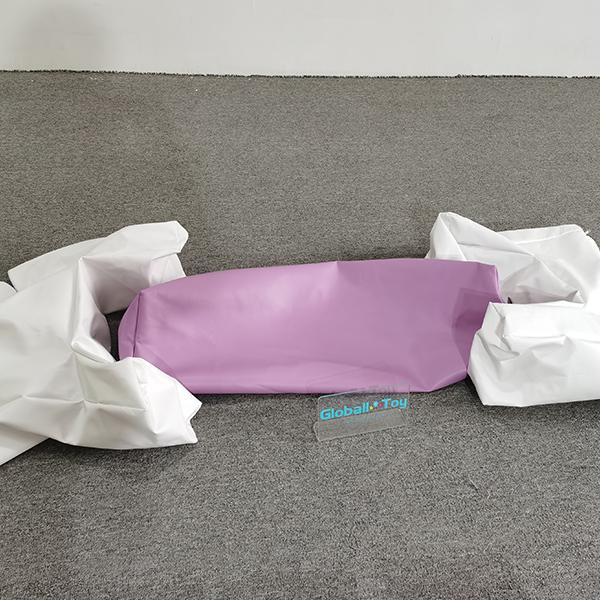 Purple and White Soft Play Cushion Cover