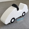 white indoor car rocker soft play equipment