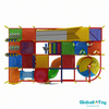 modular clown indoor playground equipment with tunnels and slides