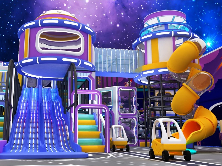 Space Theme Indoor Playground Equipment for Kids | Commercial Play Structures