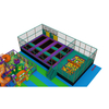 commercial trampoline park play zone with foam pit and basketball area