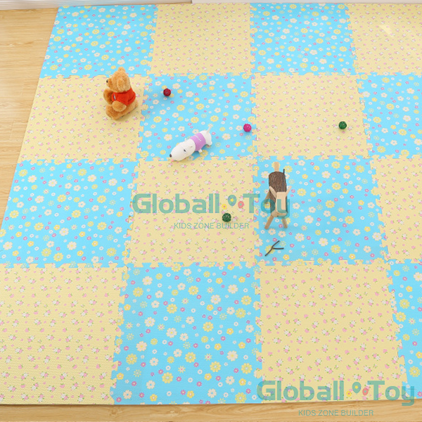 Alfombra-de-juego-suave-con-patrón-de-flores-alfombras-entrelazadas-azul-y-amarillas