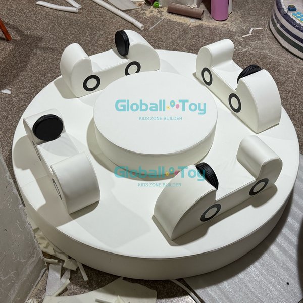 Custom Soft Play Seating Set with Round Table for Kids Fun
