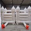 Mini gonflable Blanc Bounce House Compact Wedding Jumping Castle for Kids Backyard Birthday Events et Utilisation de la location en plein air