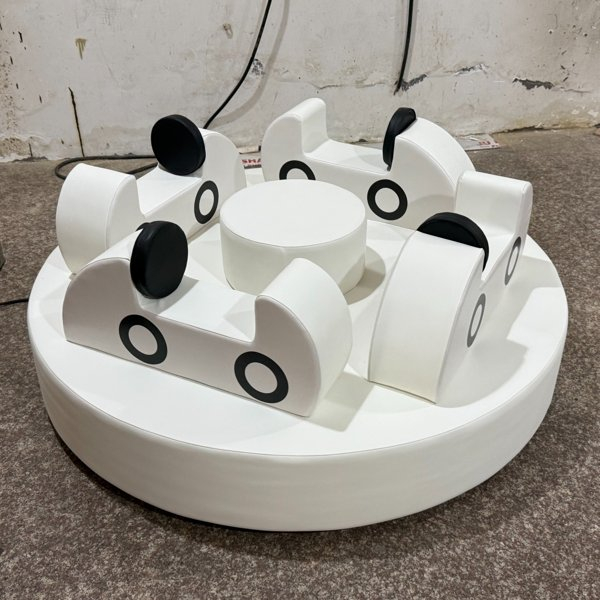 Rotating Soft Play Car Spinner Set for Toddler Playground