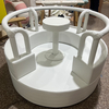 Commercial soft play spinning ride for children with protective handles and seat