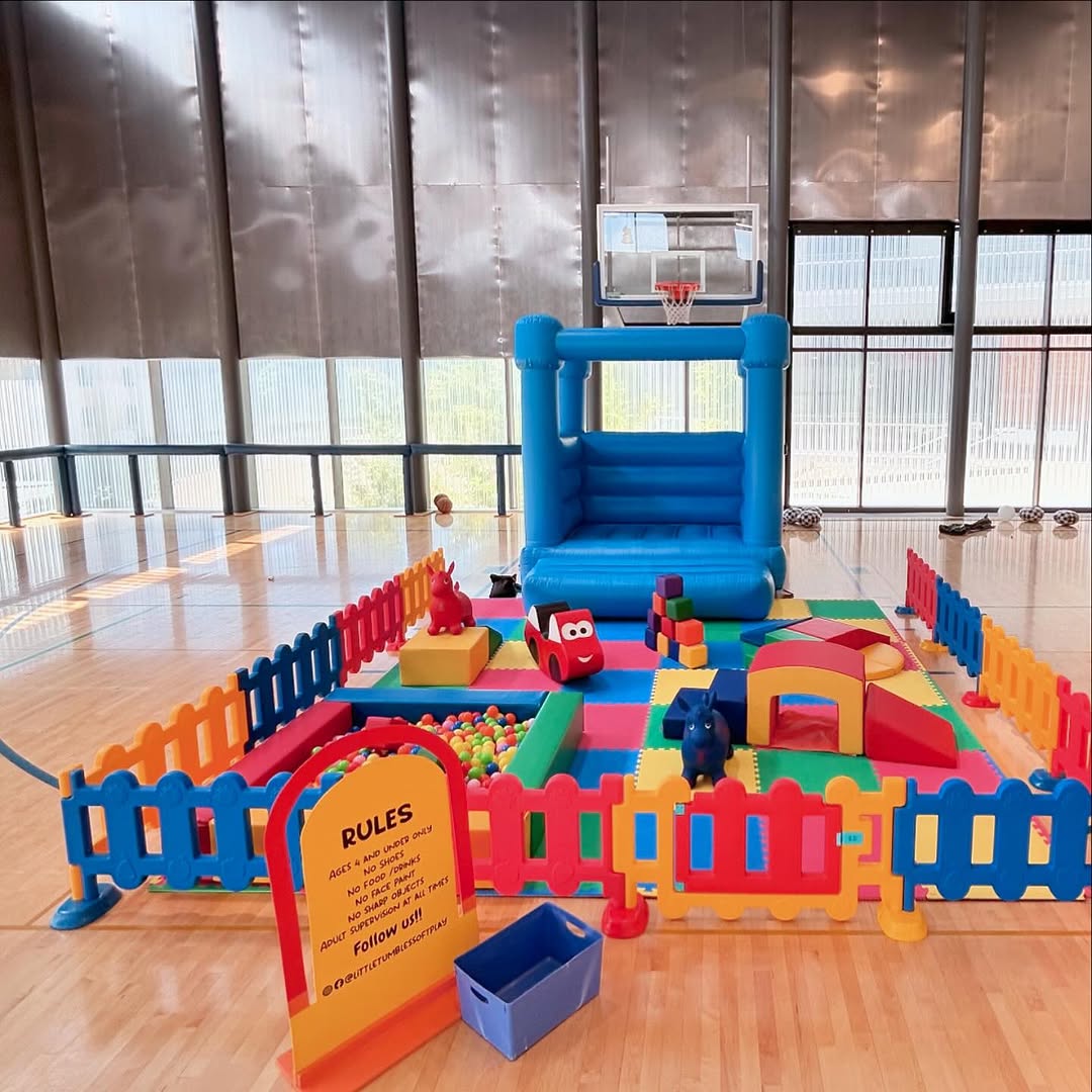 Joyful Primary Color Set Kids Soft Indoor Playground with Bouncy House