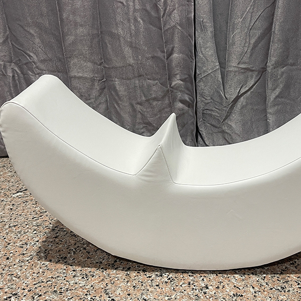 White minimalist ride-on foam car for kids