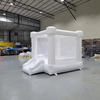 Château de videur gonflable blanc avec filet en maillage transparent