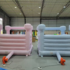 mini pastel inflatable castle for indoor outdoor fun