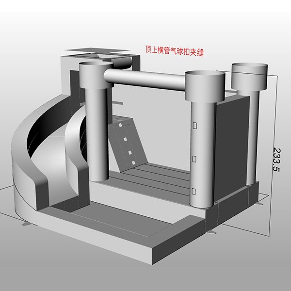 White Inflatable Castle With Slide Kids Bounce House