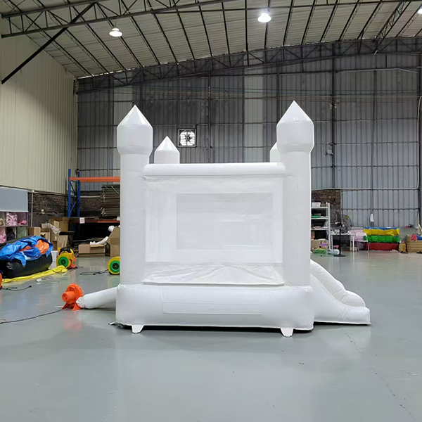 PVC Inflatable White Castle Bounce Slide For Toddlers