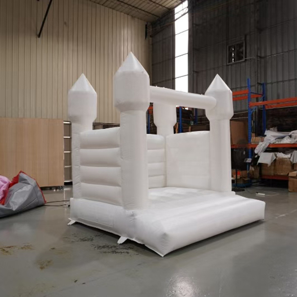 White inflatable jumping castle for toddlers