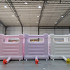 Soft pastel jumping castle for wedding rental