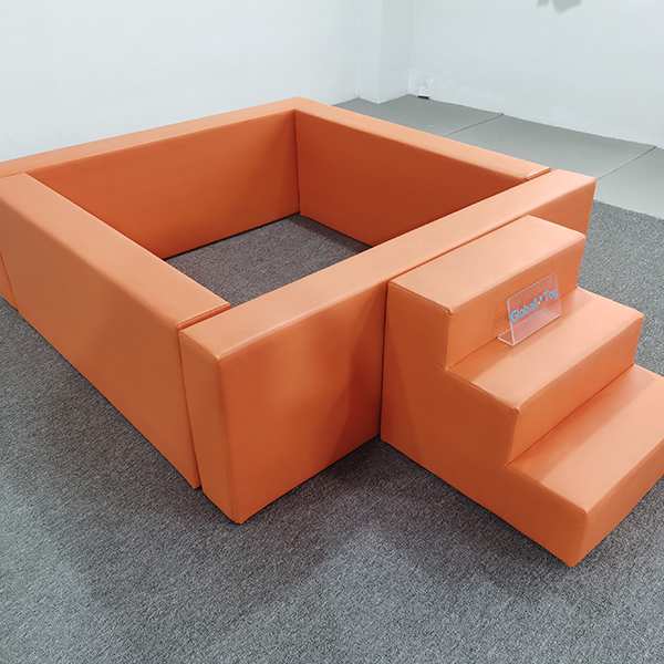 square foam ball pool in orange for party hire rentals