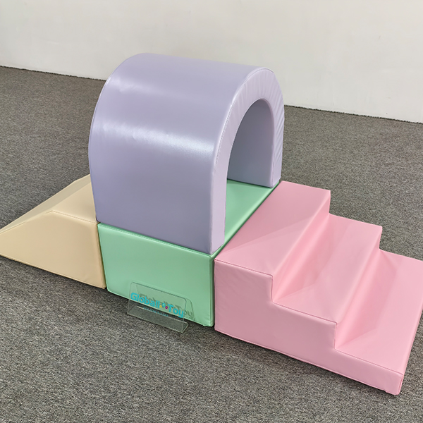 green foam cube climbing block for kids