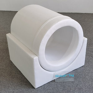 white soft play tunnel for kids sensory play