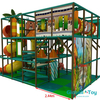 Playground interno com tema de selva de três níveis para centro de entretenimento familiar