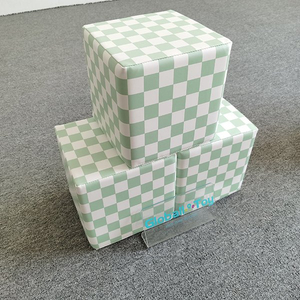 green-checkered-soft-play-cube-for-kids