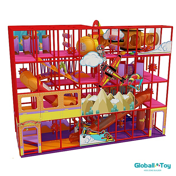 aviation indoor playground aircraft modules obstacle course soft play supplier