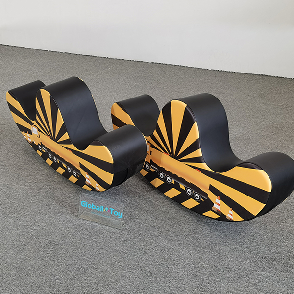 Construction site themed double rocker toys for kids