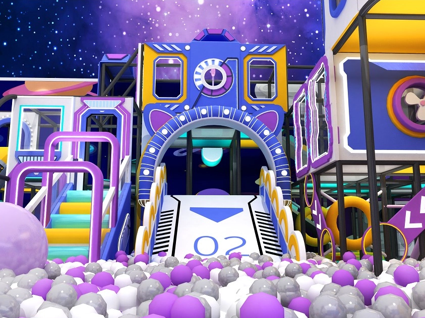 Space Theme Indoor Playground Equipment for Kids | Soft Play Center Solutions