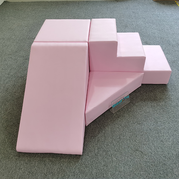 pink-soft-play-stair-and-slide-combo-for-indoor-playgrounds