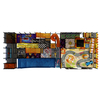 commercial racing indoor playground with spiral slides and ball pit area