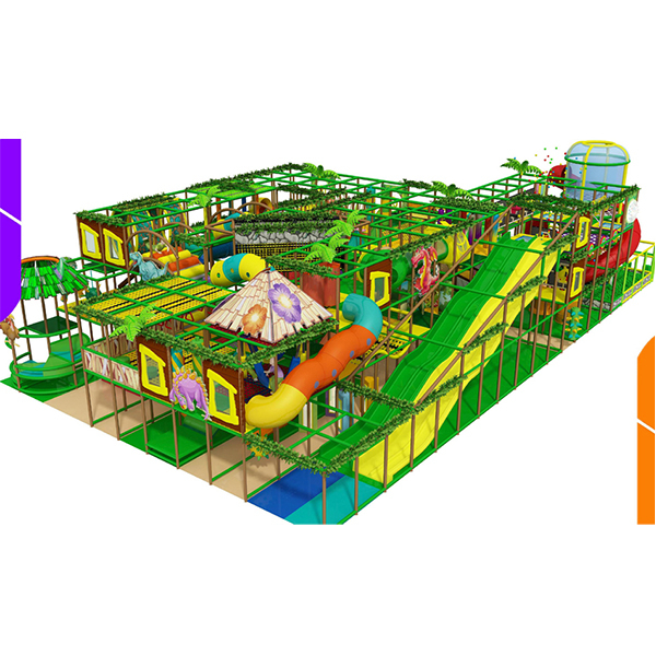 jungle adventure indoor playground with slides tunnels and climbing frames for kids