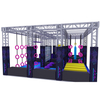 commercial ninja obstacle zone with neon design and soft foam safety flooring