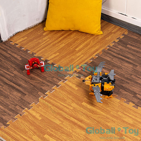 commercial kids soft play flooring wood grain EVA interlocking mat