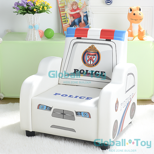 Silla-de-juego-suave-con-temática-de-coche-de-policía-para-niños