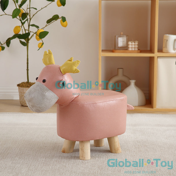 taburete blando con forma de ciervo para el aula de preescolar