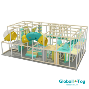 custom soft play playground with ball pit and tube slide for kids