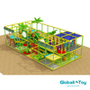 jungle animal theme indoor playground with tunnel slide and climbing frames