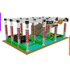 professional ninja warrior structure for gym trampoline park and entertainment center
