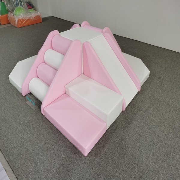 soft-play-climbing-set-pink-safe-toddler-slide-ramp-daycare-equipment-wholesaler