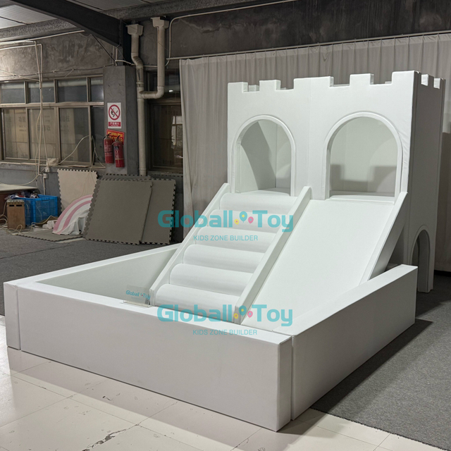 Indoor Playground Soft Play Castle with Slides for Toddlers