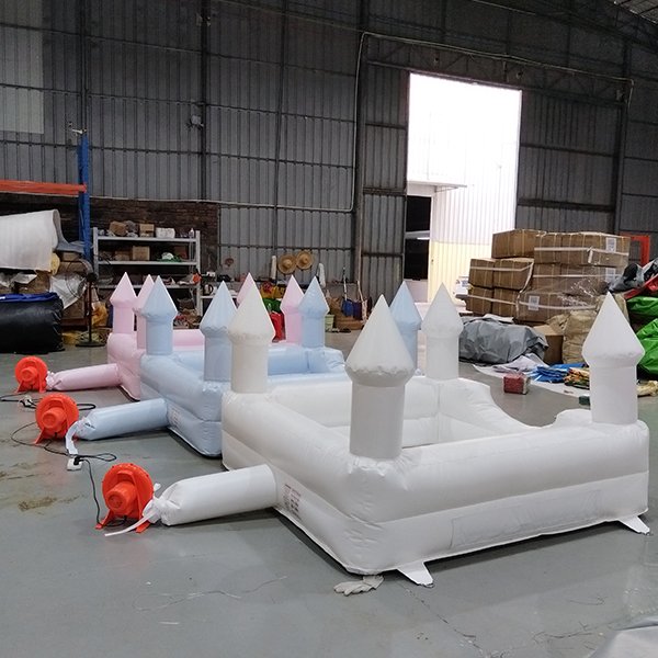 Soft play pastel inflatable castle pool for kids indoor events